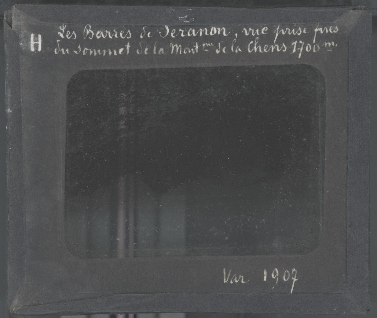 Séranon, Montagne de Lachens, photo ancienne plaque verre, positif 8,5x10 cm