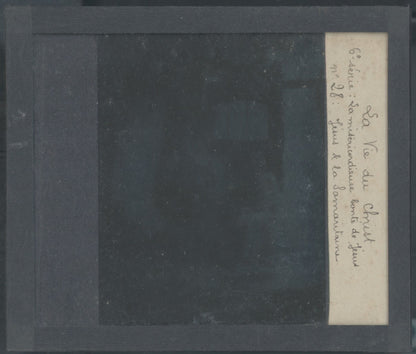 Jésus et la Samaritaine, photo plaque verre, noir & blanc, positif 8,5x10 cm