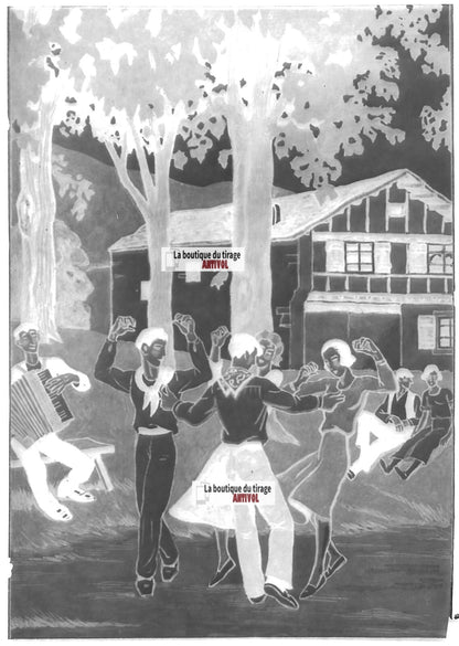 Plaque verre photo négatif noir et blanc 13x18 cm Jacques Le Tanneur 1318652