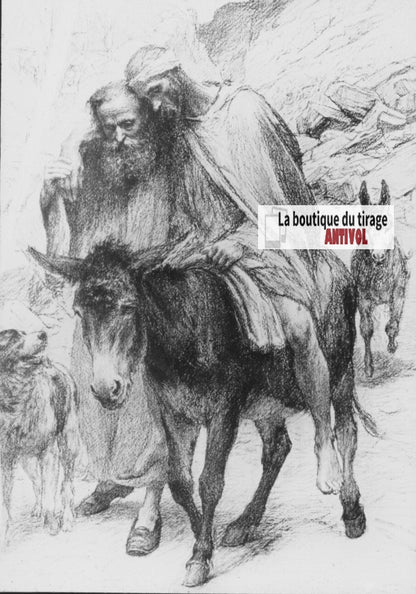 Luc, scène religieuse, dessin peinture plaque de verre, positif 8,5x10 cm