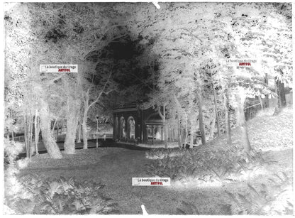 Plaque verre photo ancienne négatif noir et blanc 13x18 cm Vichy Célestins