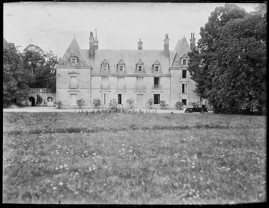 Plaque verre photo négatif 9x12 cm Château de la Martinerie, Neuvy-le-Roi