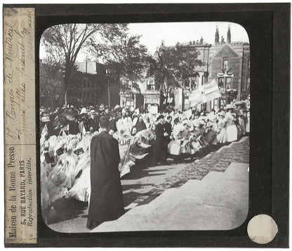 Canada Congrès Montréal, 1910, photo plaque de verre, positif 8,5x10 cm
