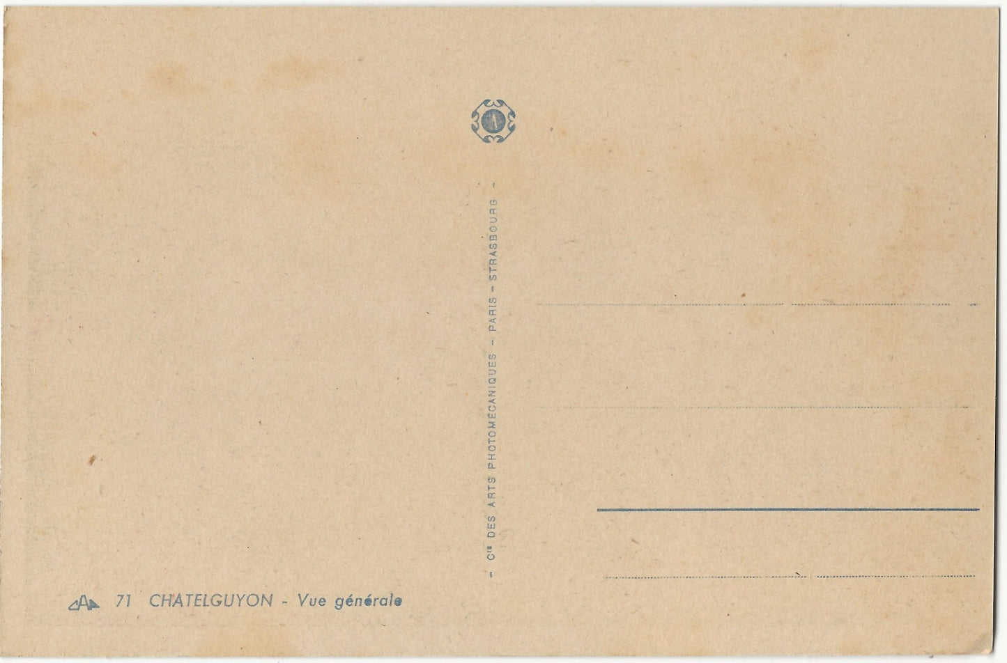 Plaque verre photo ancienne négatif 13x18 cm Châtel-Guyon + carte postale