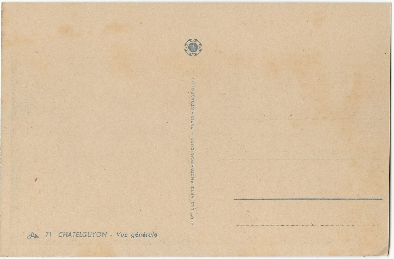 Plaque verre photo ancienne négatif 13x18 cm Châtel-Guyon + carte postale