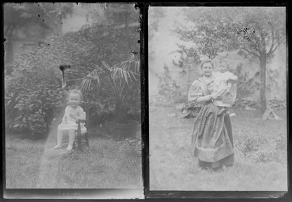 Belgique, enfants, campagne, photo plaque de verre, lot de 10 négatifs 13x18 cm