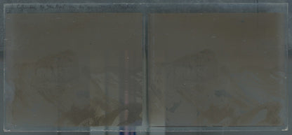 Cylindre du Marboré, plaque verre, photo ancienne stéréo, noir & blanc 6x13 cm