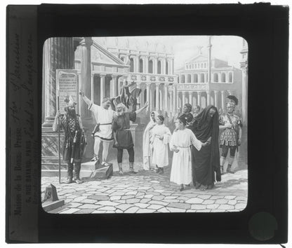 Tarcisius de Rome, Italie, dessin, photo plaque de verre, positif 8,5x10 cm