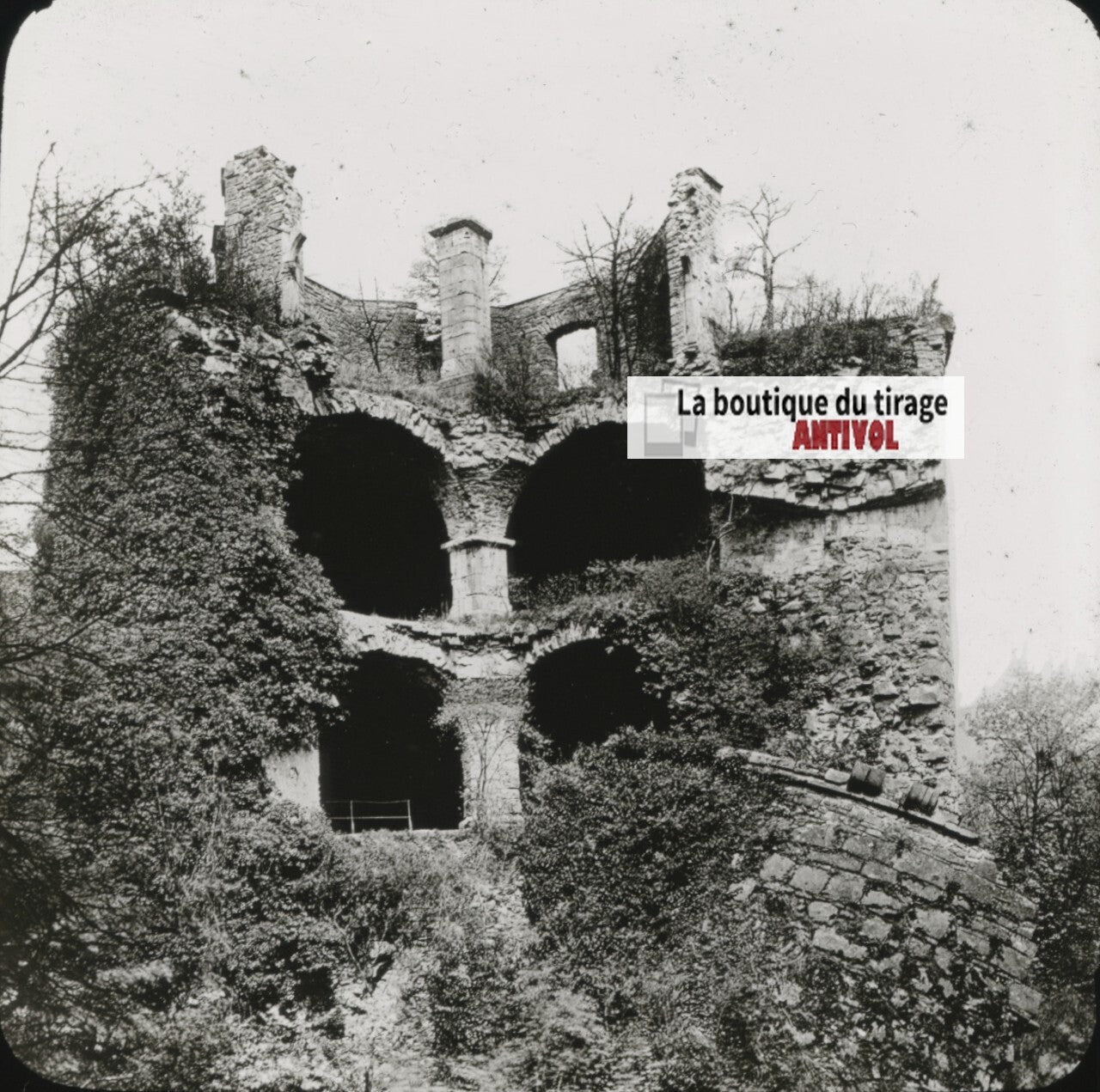 Château de Heidelberg, Allemagne, photo plaque verre, positif 8,5x10 cm