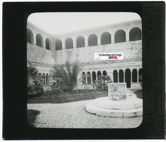 Saint-Jean-de-Latran, Rome, photo plaque verre, noir & blanc, positif 8,5x10 cm
