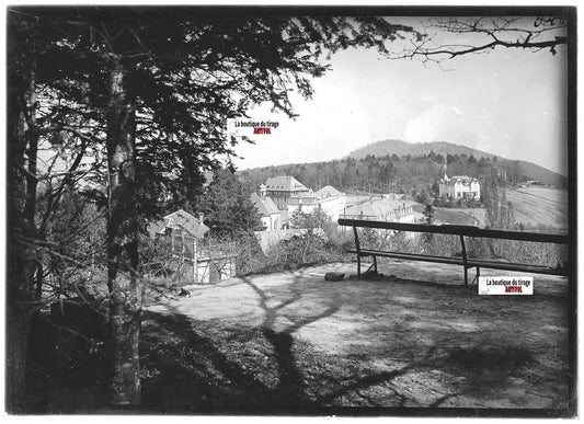 Plaque verre photo ancienne positif noir et blanc 13x18 cm Trois-Epis France