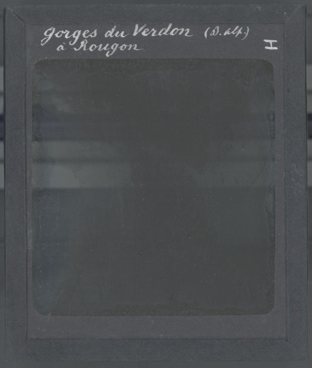 Gorges du Verdon, Rougon, photo ancienne plaque de verre, positif 8,5x10 cm