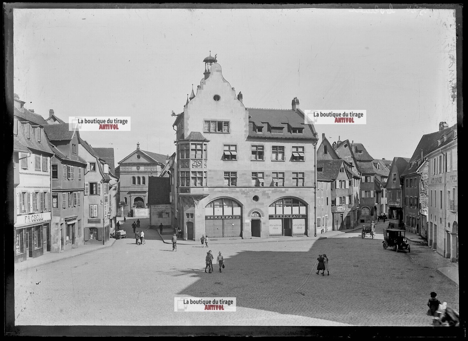 Colmar Alsace, France, photos plaque de verre, lot de 5 négatifs 13x18 cm