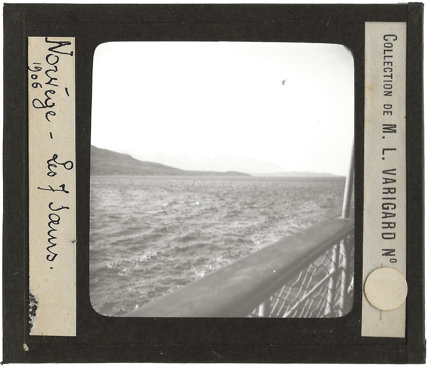 Les Sept Sœurs, Norvège, photo ancienne plaque de verre, positif 8,5x10 cm