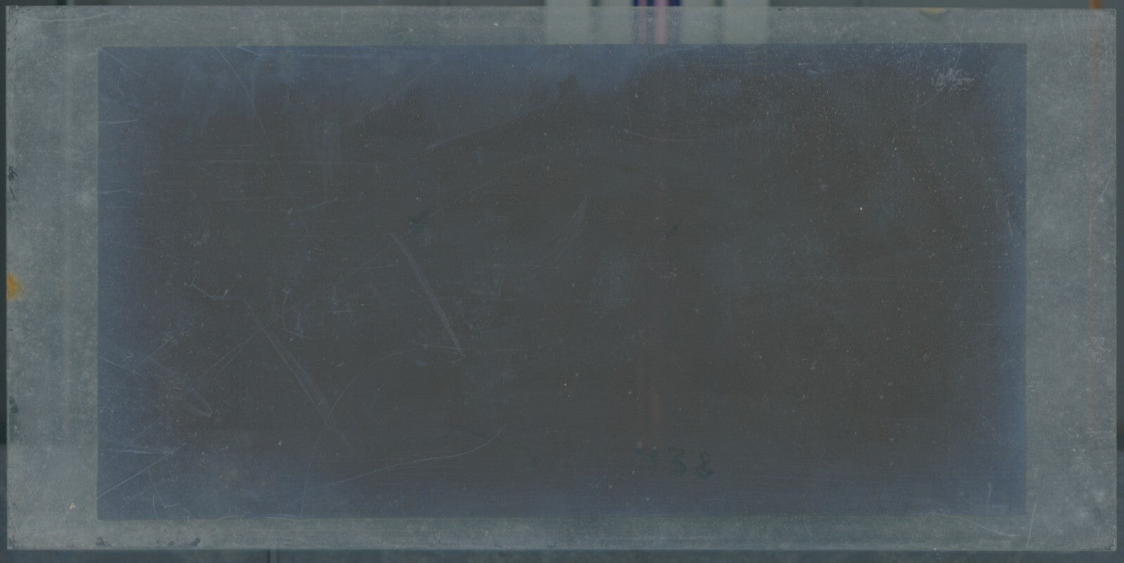 Scène de vie, Longchamp, Paris, plaque verre stéréoscopique, positif 8,5x17 cm