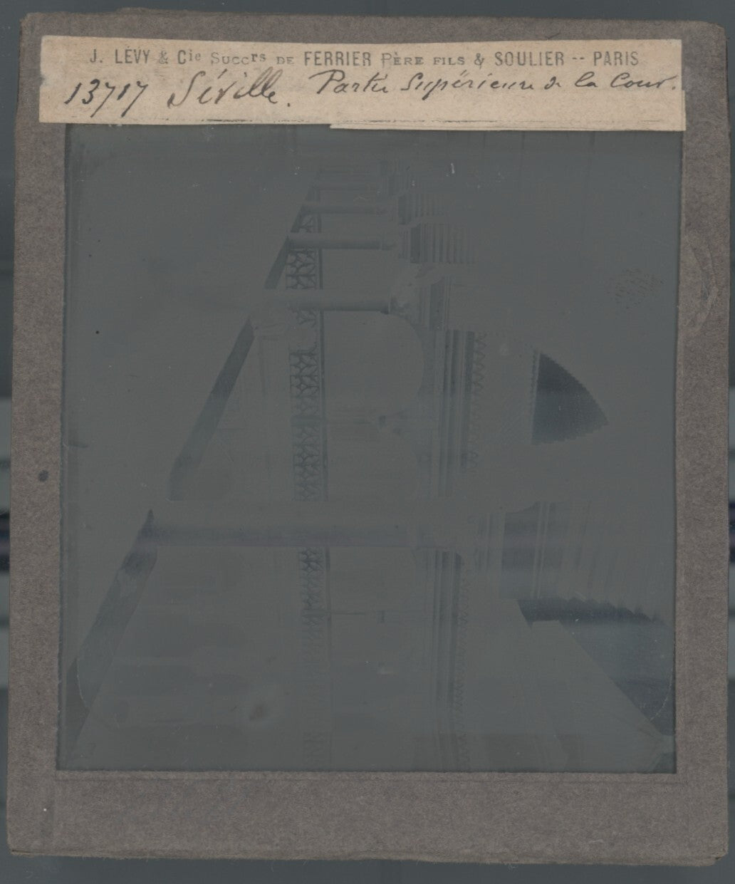 Casa de Pilatos, Séville, Espagne, photo plaque de verre, positif 8,5x10 cm