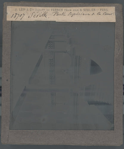 Casa de Pilatos, Séville, Espagne, photo plaque de verre, positif 8,5x10 cm