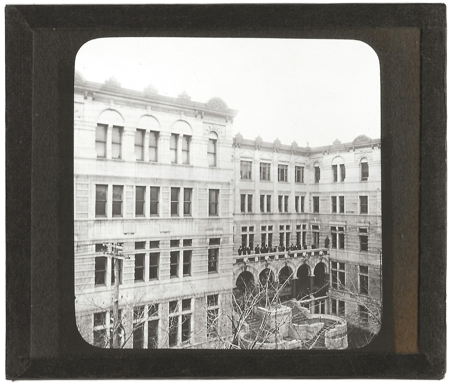 Université Laval, Québec, photo ancienne plaque verre, positif 8,5x10 cm