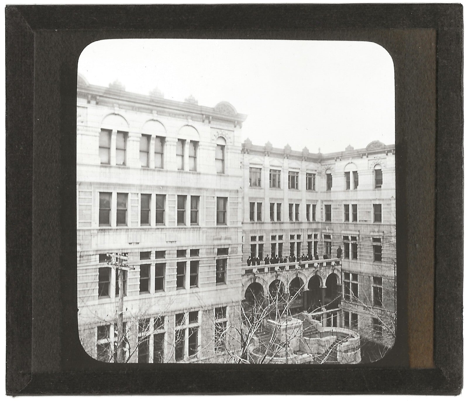 Université Laval, Québec, photo ancienne plaque verre, positif 8,5x10 cm