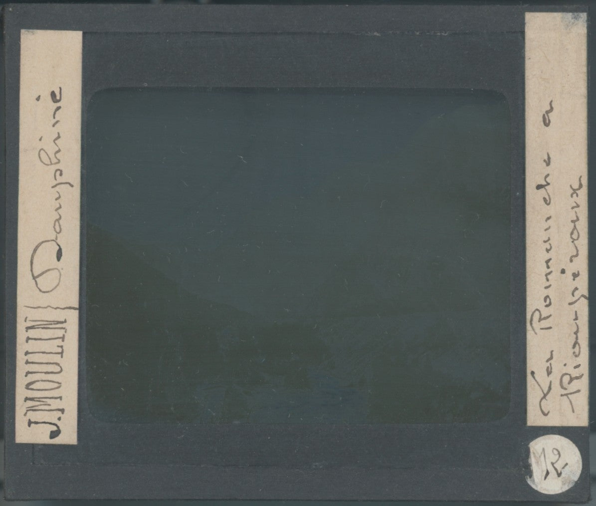 Romanche, Rioupéroux, photo J. Moulin, plaque verre, couleur, positif 8,5x10 cm