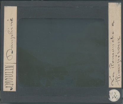 Romanche, Rioupéroux, photo J. Moulin, plaque verre, couleur, positif 8,5x10 cm