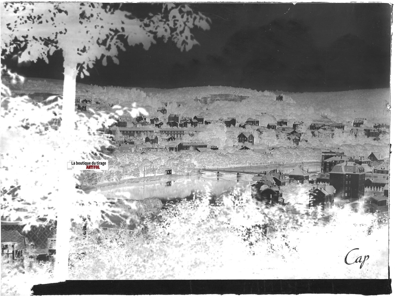 Epinal, Vosges, Plaque verre photo, négatif noir & blanc 10x15 cm France