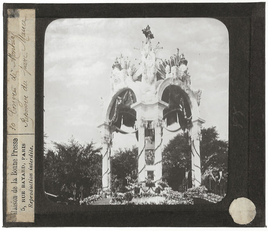 Parc Jeanne-Mance, Canada Montréal, photo plaque de verre, positif 8,5x10 cm