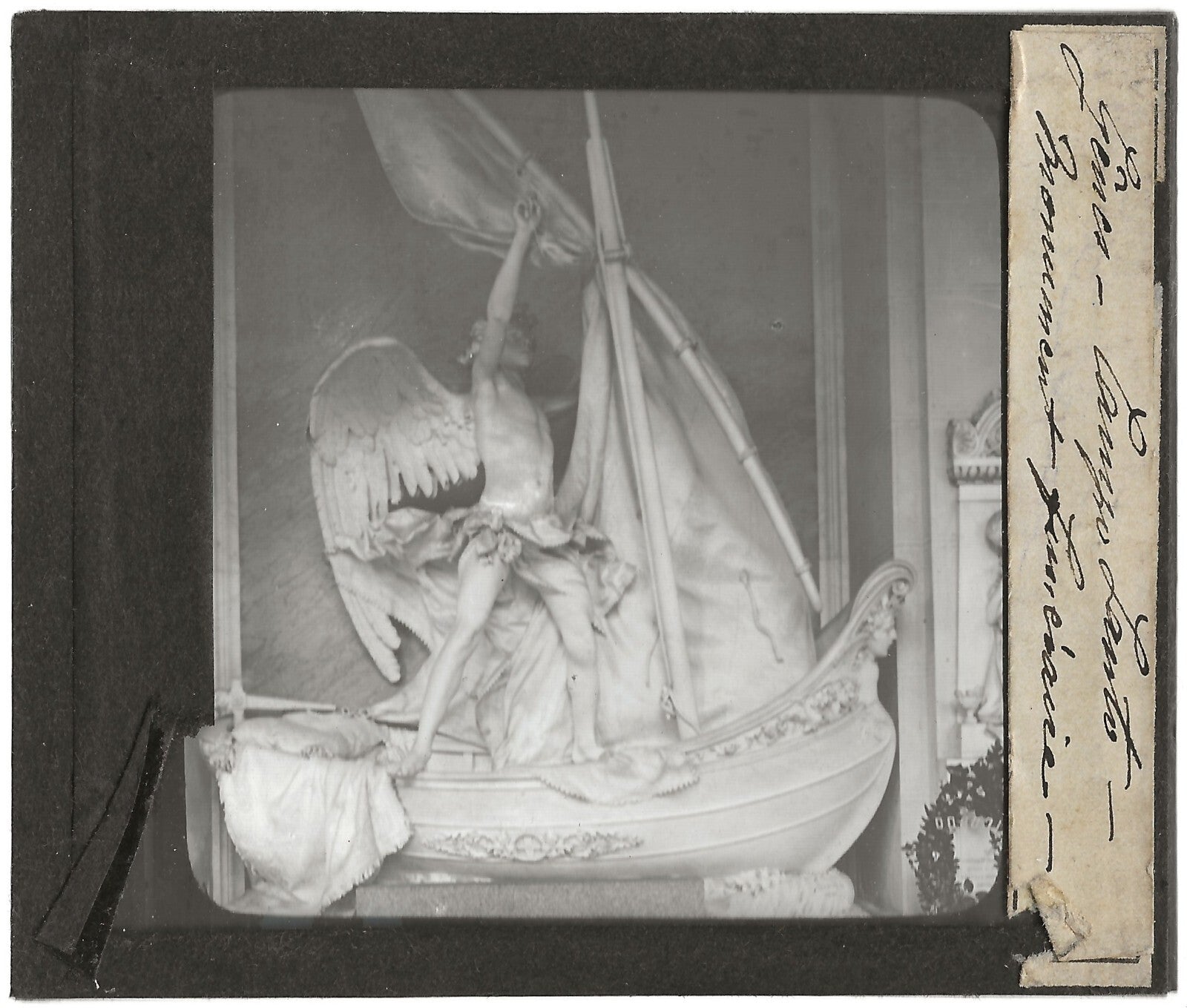 Campo-Santo de Gênes, Italie, photo ancienne plaque de verre, positif 8,5x10 cm