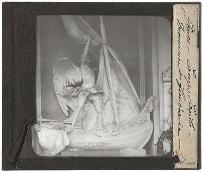 Campo-Santo de Gênes, Italie, photo ancienne plaque de verre, positif 8,5x10 cm