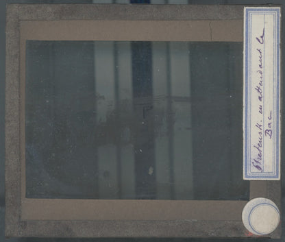 Sretensk, Russie, chevaux, photo plaque verre, noir & blanc, positif 8,5x10 cm