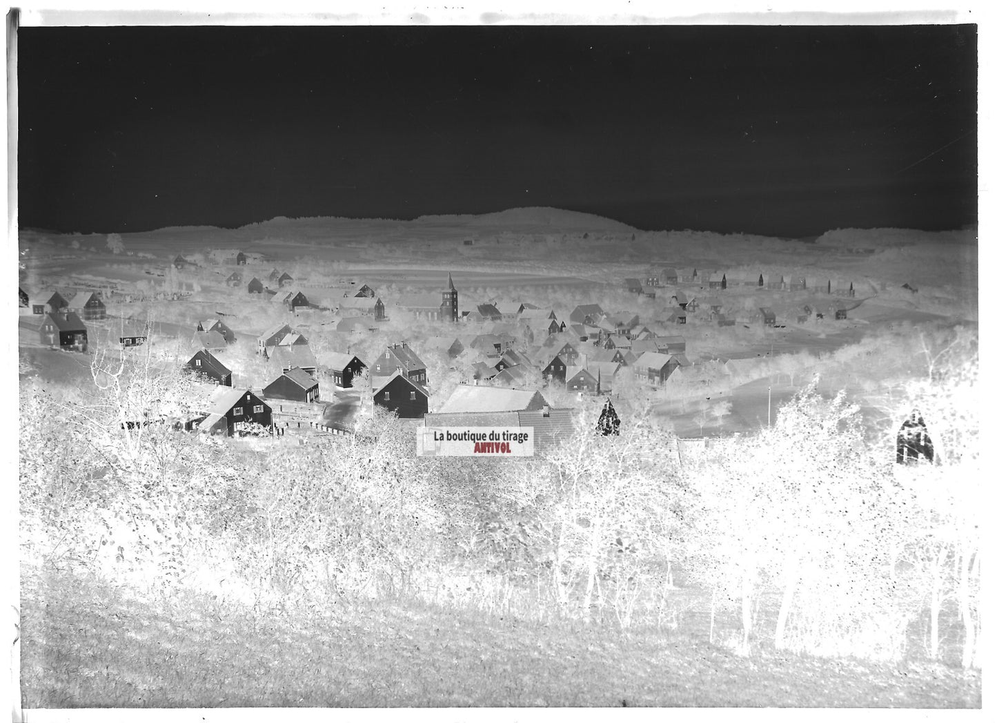 Plaque verre photo ancienne négatif noir et blanc 13x18 cm Furschweiler vintage