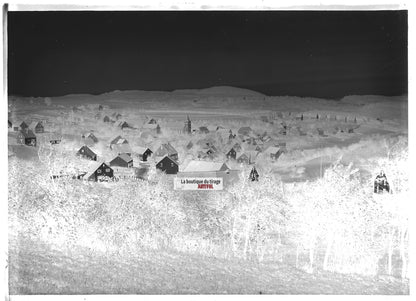 Plaque verre photo ancienne négatif noir et blanc 13x18 cm Furschweiler vintage