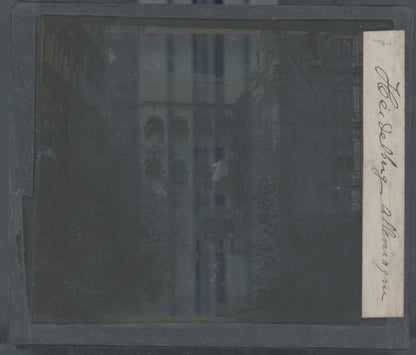 Château de Heidelberg, photo plaque verre, noir & blanc, positif 8,5x10 cm