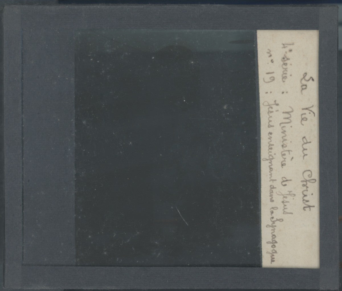 Synagogue, Jésus, photo plaque verre, noir & blanc, positif 8,5x10 cm