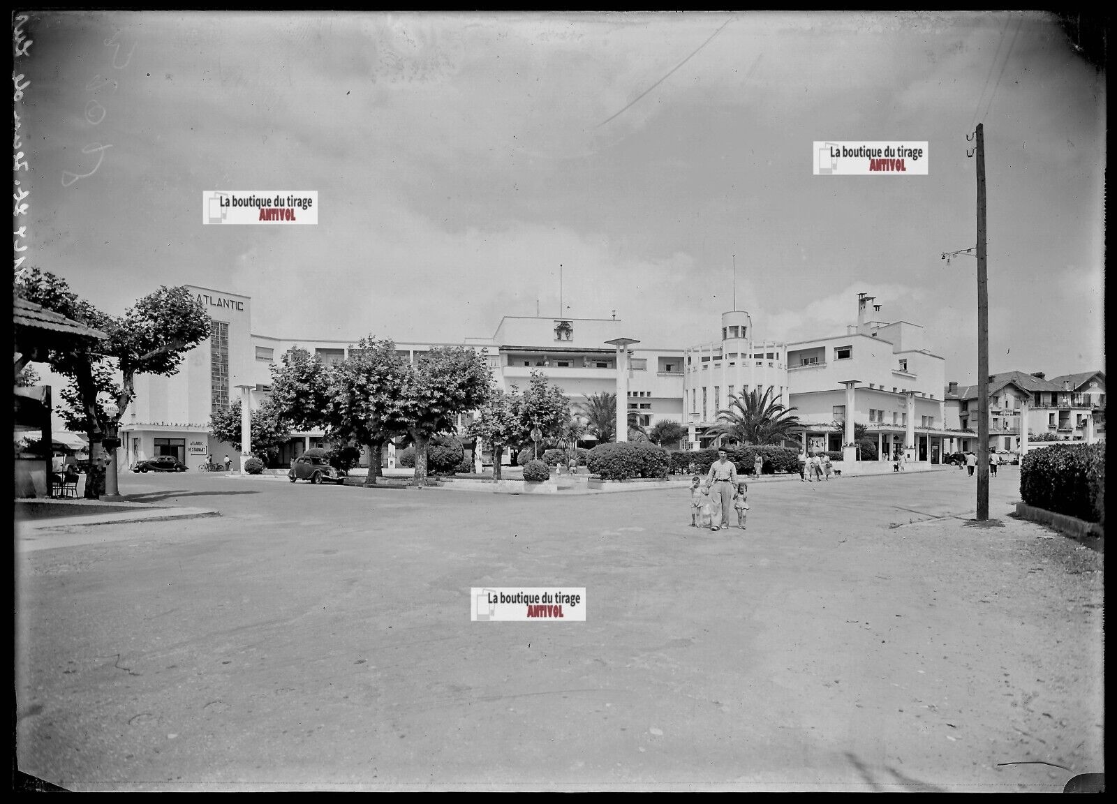 Saint Jean De Luz, Socoa, photos plaque de verre, lot de 5 négatifs 13x18 cm