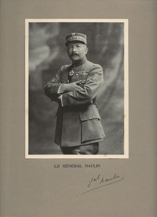 Photo ancienne, portrait militaire général Naulin, cliché Waléry, France vintage