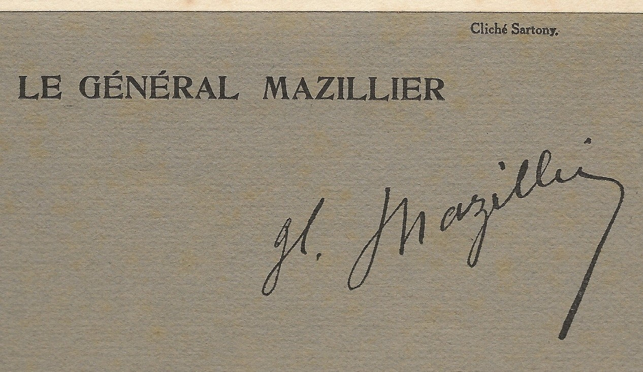 Photo ancienne, portrait militaire général Mazillier, cliché Sartony, France
