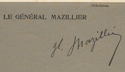 Photo ancienne, portrait militaire général Mazillier, cliché Sartony, France