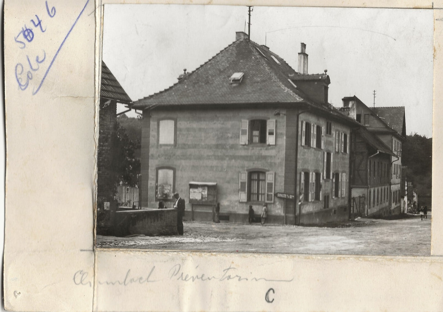Plaque verre photo ancienne négatif noir et blanc 13x18 cm Climbach + tirage