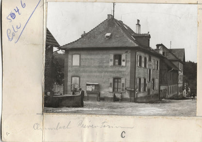 Plaque verre photo ancienne négatif noir et blanc 13x18 cm Climbach + tirage