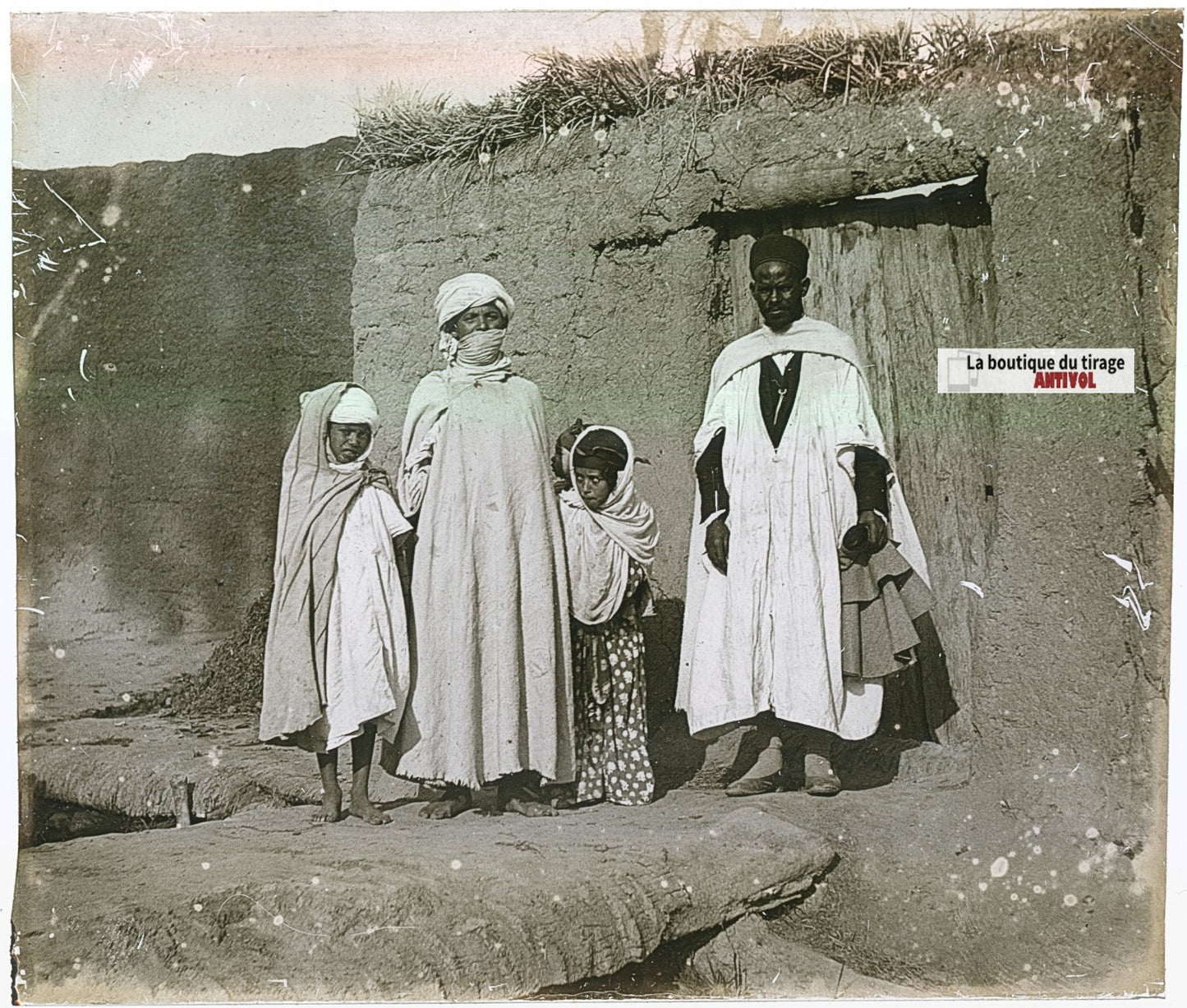 Afrique, peuple, photo ancienne plaque verre, noir & blanc, 8,5x10 cm