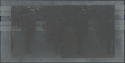 Hippodrome de Longchamp, Paris, stéréoscopie plaque verre, positif 8,5x17 cm