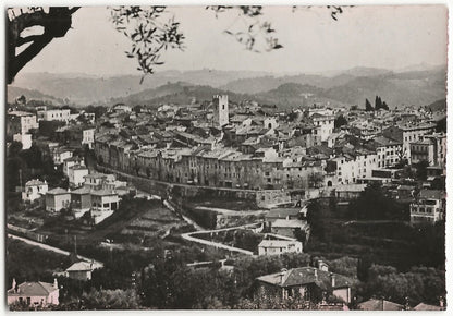 Plaque verre photo ancienne, négatif noir & blanc 9x14 cm, Vence France, tirage