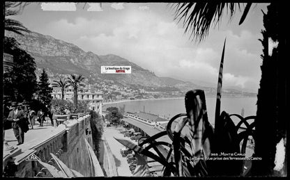 Monte-Carlo Monaco, casino, photos plaque de verre, lot de 5 négatifs 9x14 cm