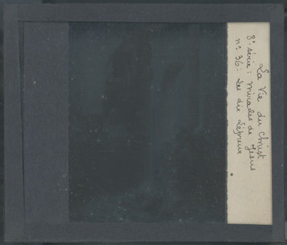 La guérison des lépreux, photo plaque verre, noir & blanc, positif 8,5x10 cm