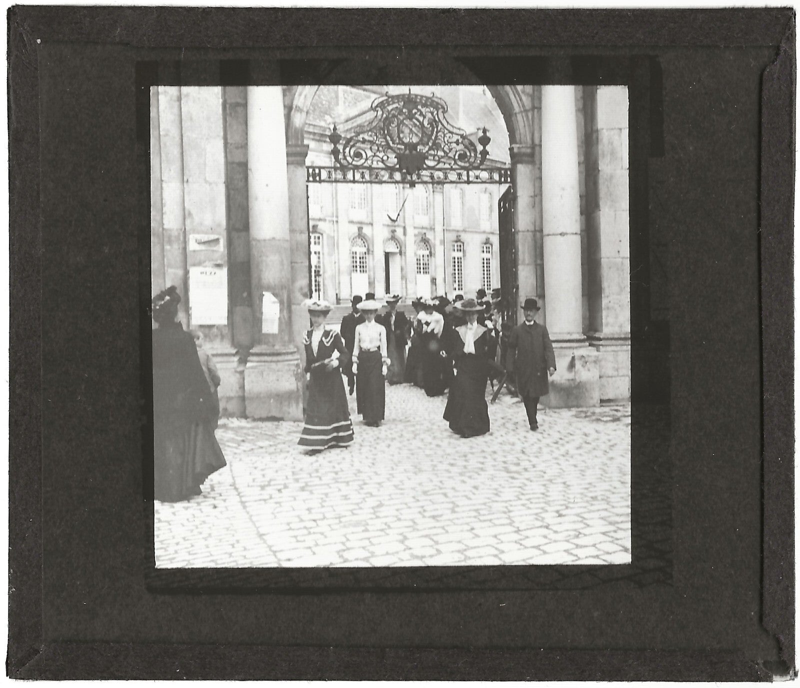 Hôtel de Ville, mariage, Toul, 1903, photo plaque de verre, positif 8,5x10 cm