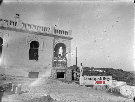 Afrique du Nord, Tunisie, plaque verre photo ancienne, négatif 9x12 cm