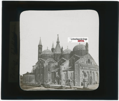 Saint-Antoine de Padoue, photo plaque verre, noir & blanc, positif 8,5x10 cm