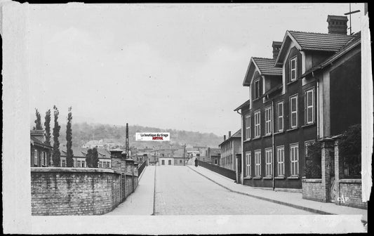 Hayange, Moselle, Plaque verre photo ancienne, négatif noir & blanc 9x14 cm