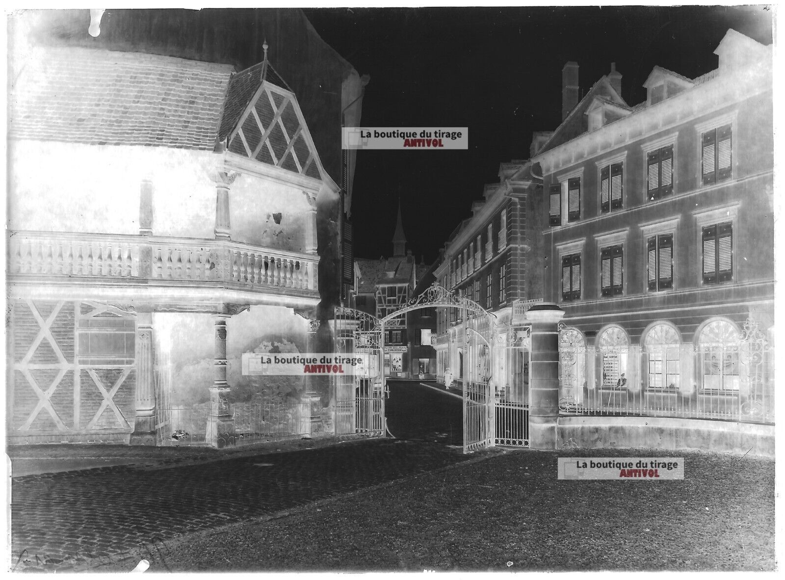 Colmar, Alsace, photos anciennes plaque de verre, lot de 5 négatifs 13x18 cm